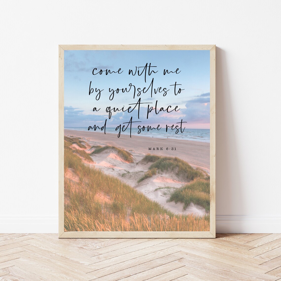 Bible Verse Wall Art Nursery Mark 631 Christian Prints Church Decor Scripture For Moms Home Office Print Poster