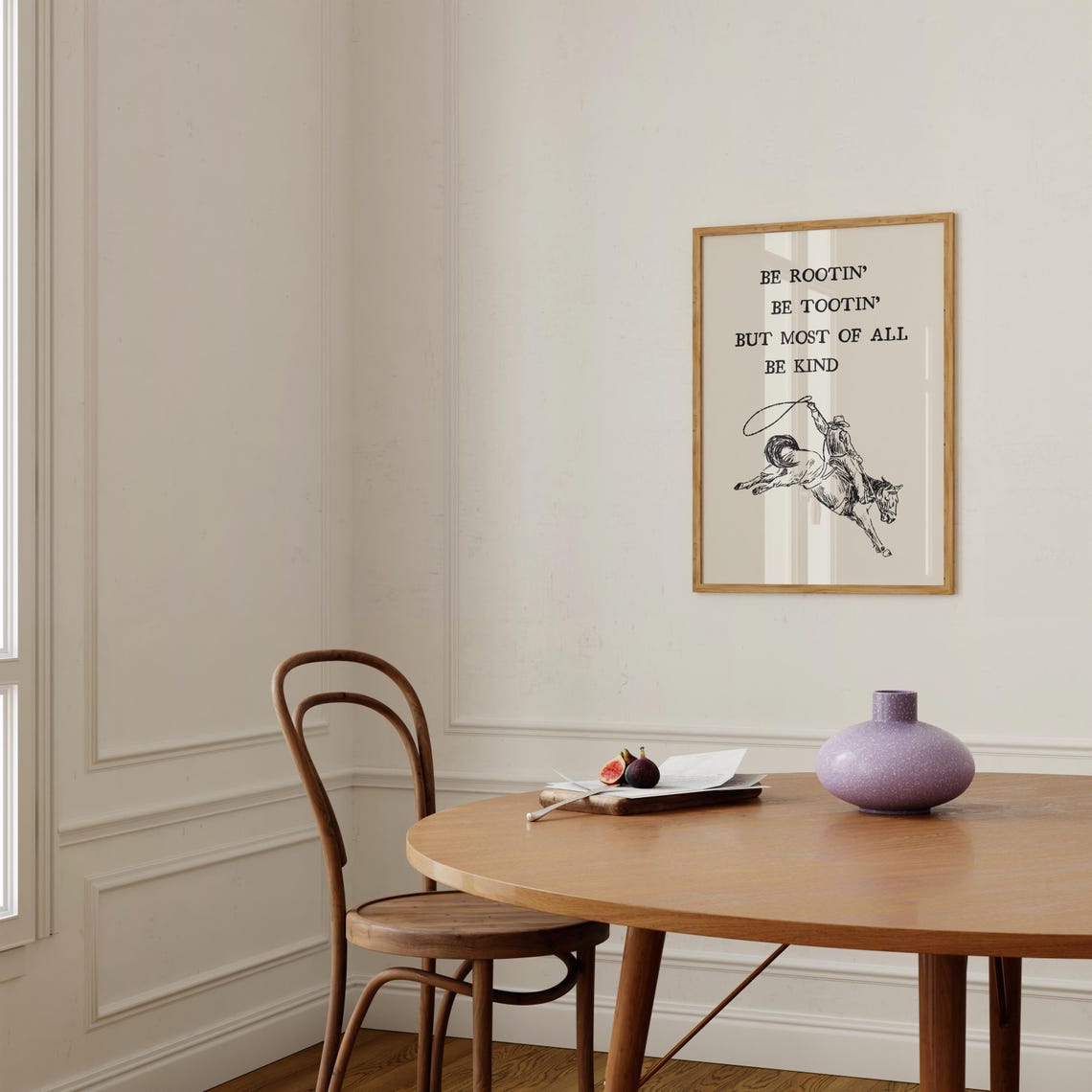 Be Rootin Be Tootin Be Kind Quote Bucking Bronco Western Poster - Image 2