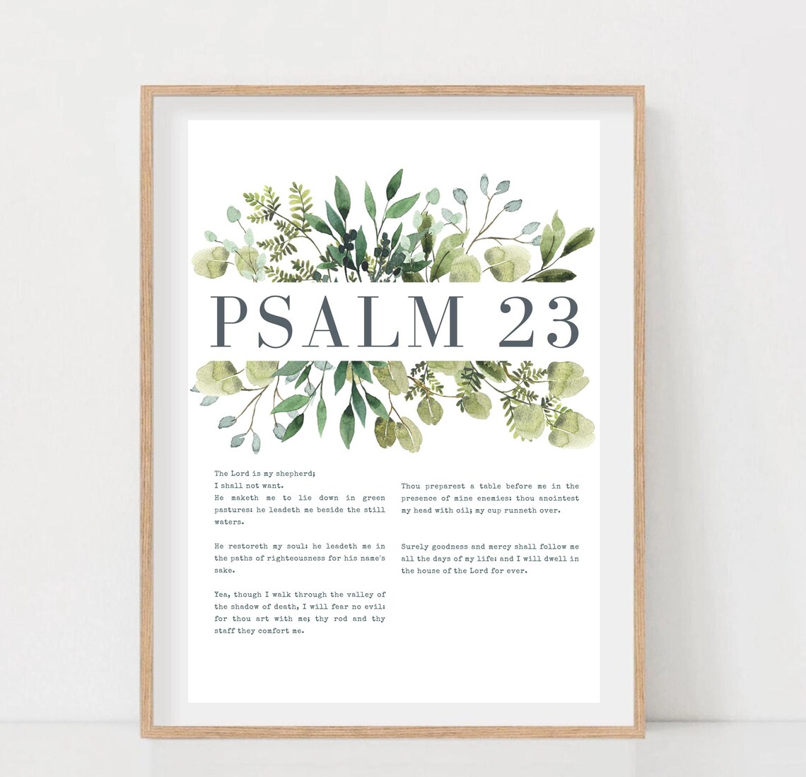 Psalm 23 Vintage Scripture Poster, Christian Wall Decor - Image 2