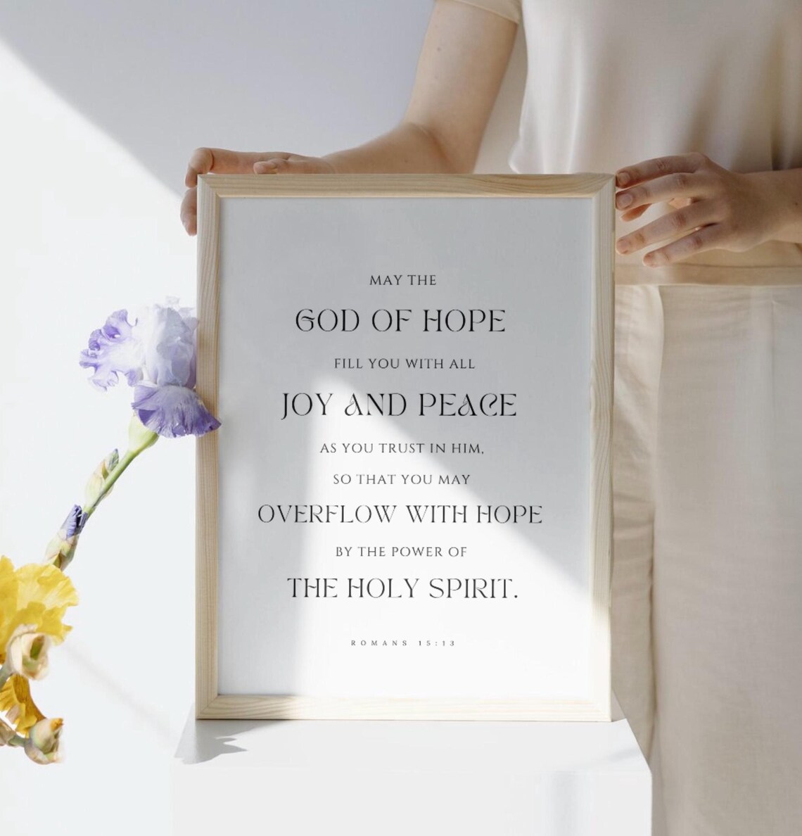 Romans 15:13 Modern Christian Scripture Art Print - Image 4