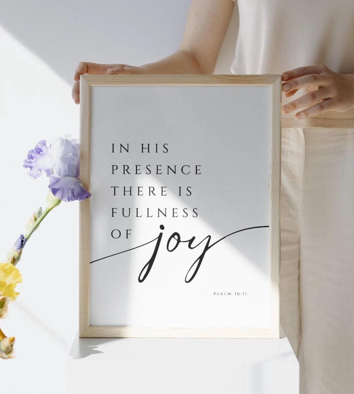 In His Presence Fullness Of Joy Psalm 16:11 Modern Christian Poster - Image 3