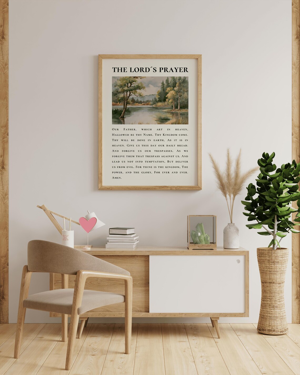 The Lord's Prayer Vintage Christian Poster - Image 2