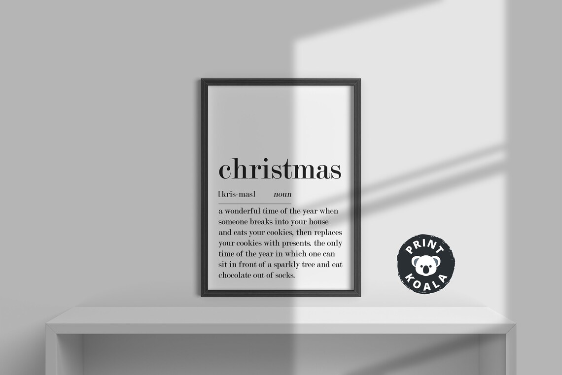 Christmas Funny Definition Dictionary Style Holiday Humor Poster - Image 3