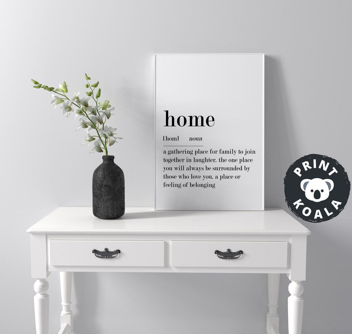 Home Definition Family Gathering Dictionary Style Housewarming Poster - Image 3