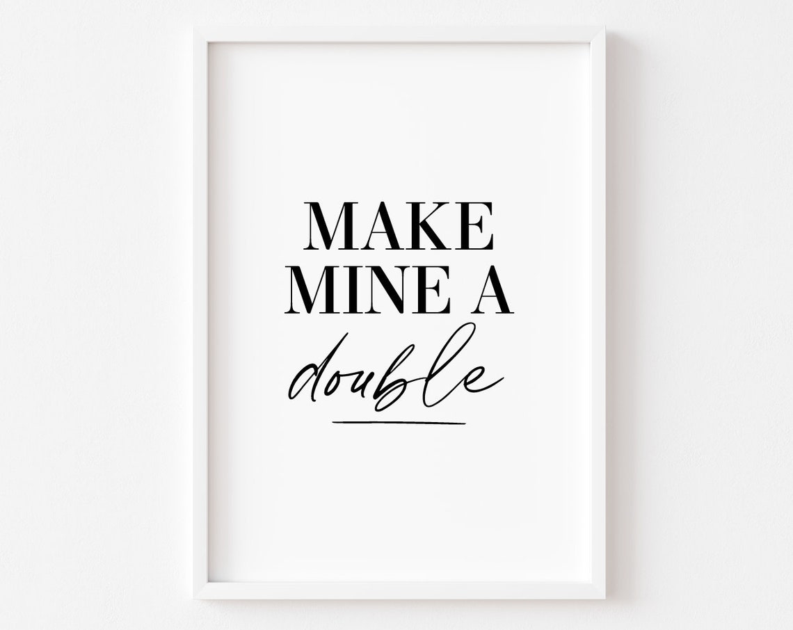 Kitchen Gin and Whiskey Decor Art Print