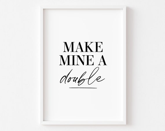 Kitchen Gin and Whiskey Decor Art Print