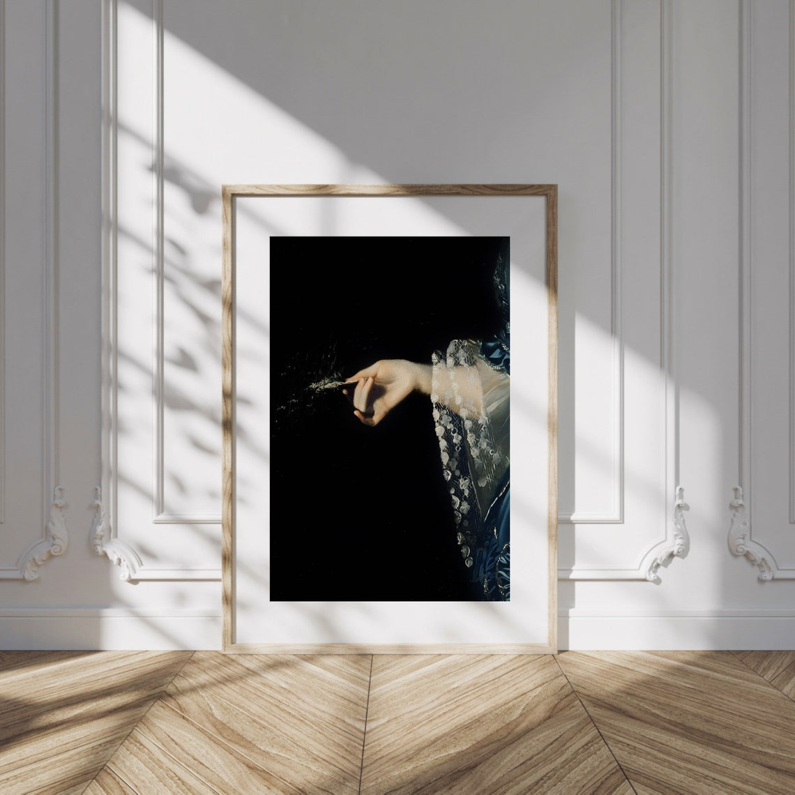 Dark Academia Wall Art Antique Oil Painting Artwork Woman Vintage Fashion Fine Art Print Instant Moody Portrait - Image 4