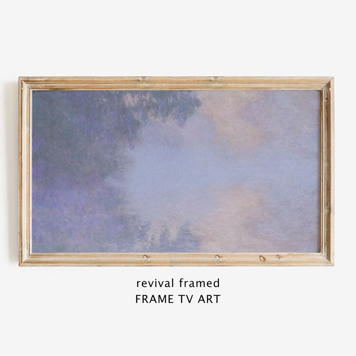 Dreamy Pastel Abstract Cloud Painting in Soft Lavender Hues Poster