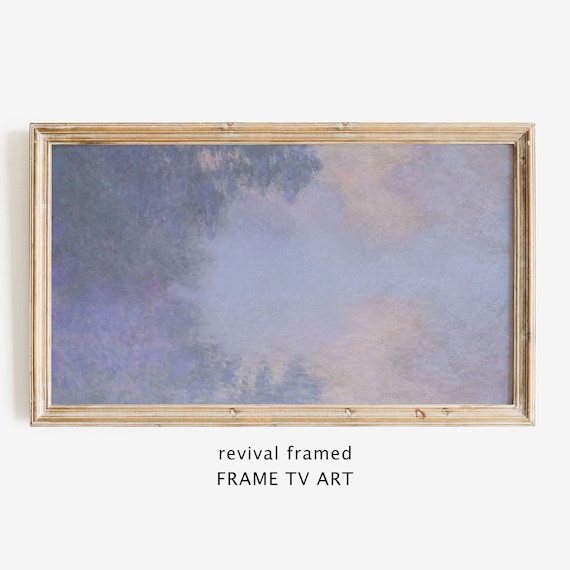 Dreamy Pastel Abstract Cloud Painting in Soft Lavender Hues Poster