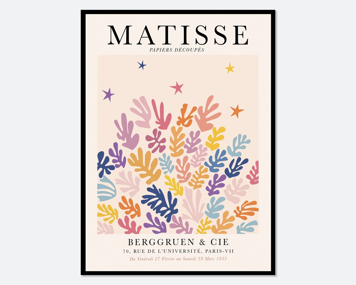 Matisse Botanical Leaves Vintage Poster Art Print