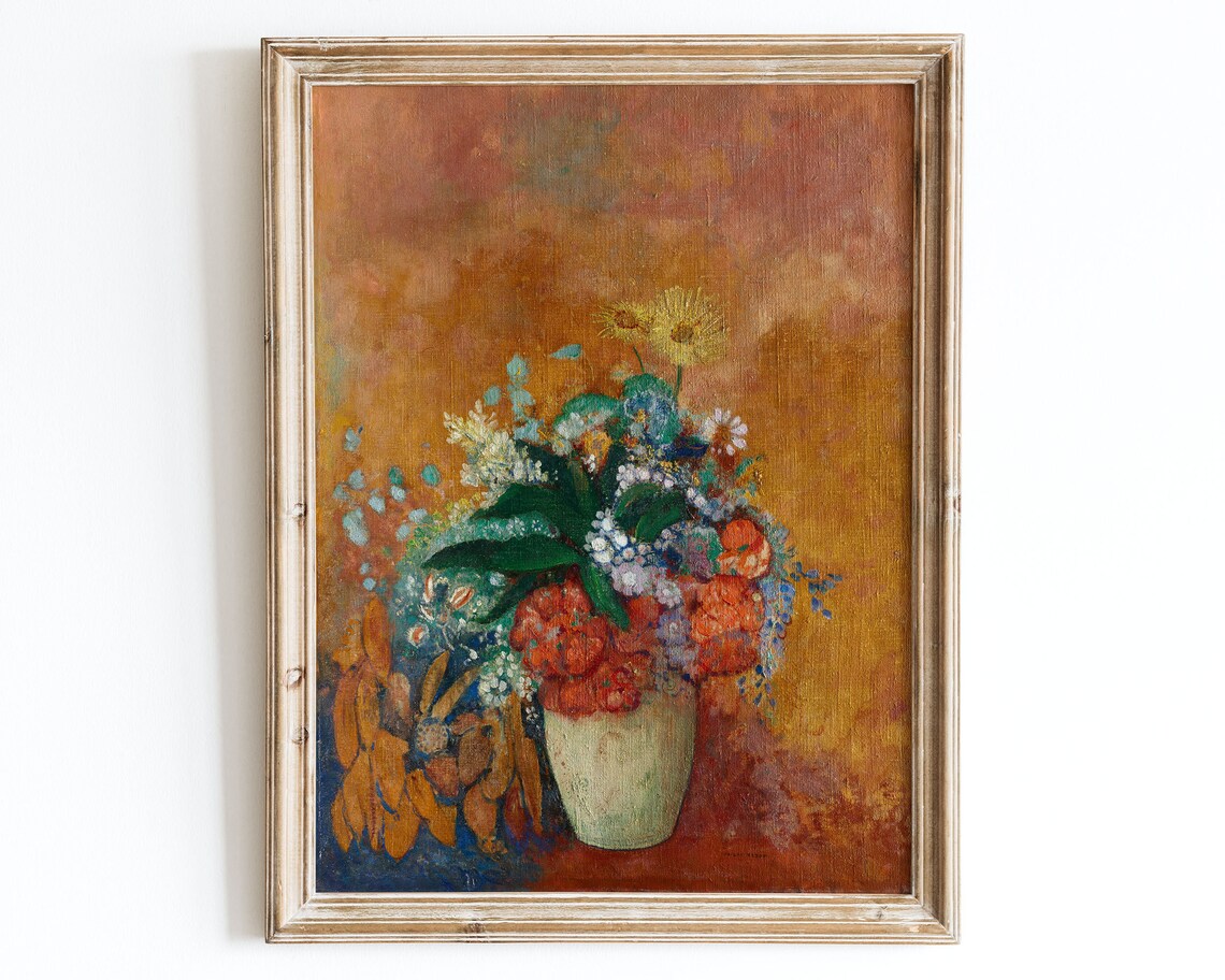 Odilon Redon Vase of Flowers, Vintage Poster