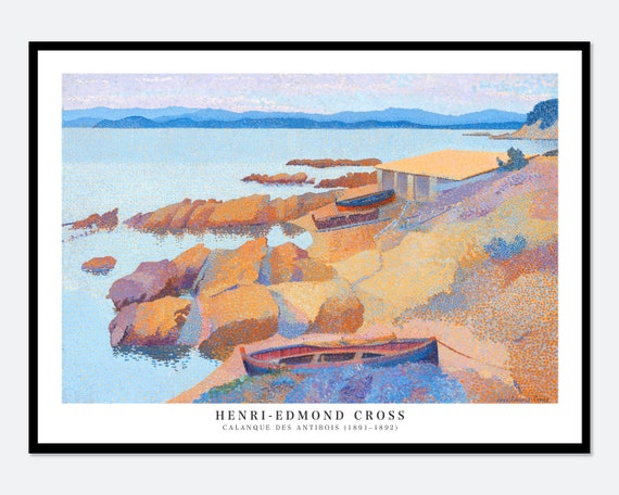 Henri Edmond Cross Art Print Henri Edmond Cross Poster Calanque Des Antibois Painting Vintage Poster Colorful Exhibition Poster Hc03