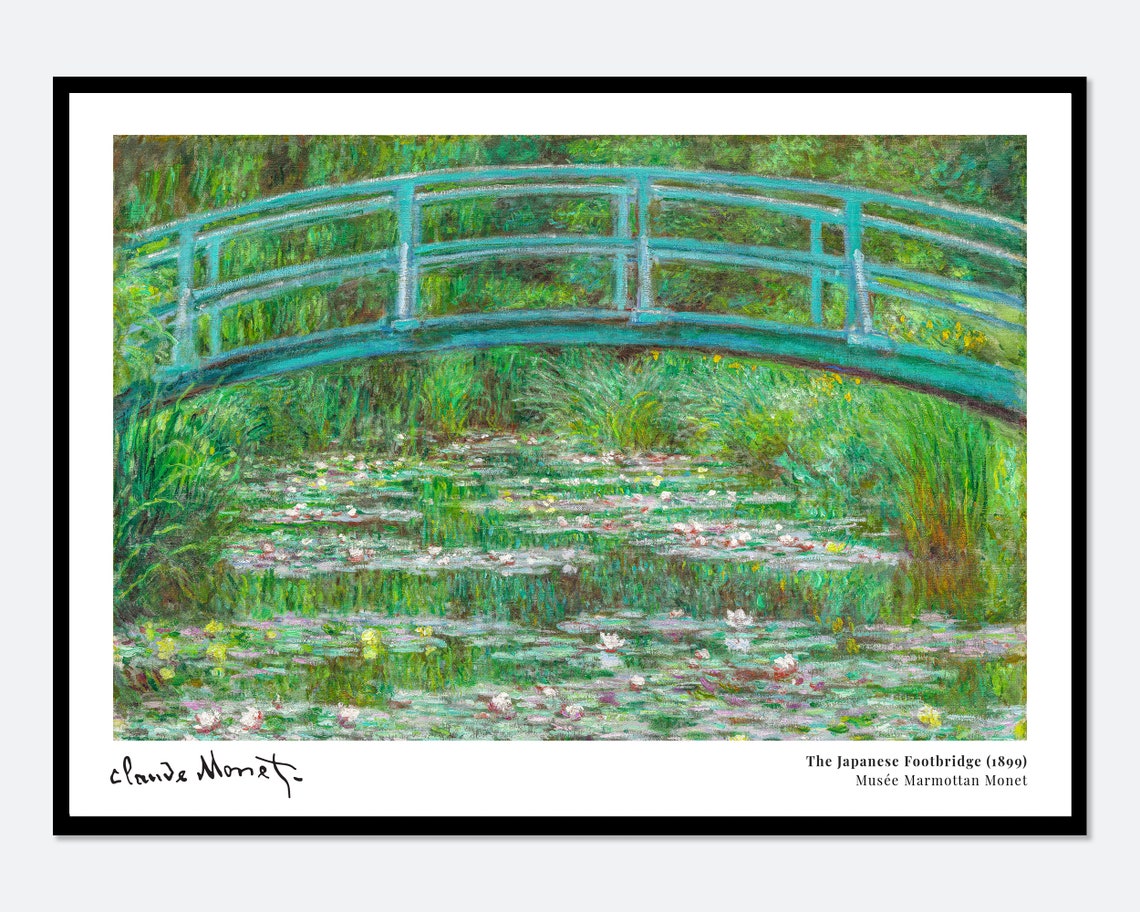 Claude Monet The Japanese Footbridge 1899 Garden Bridge Poster