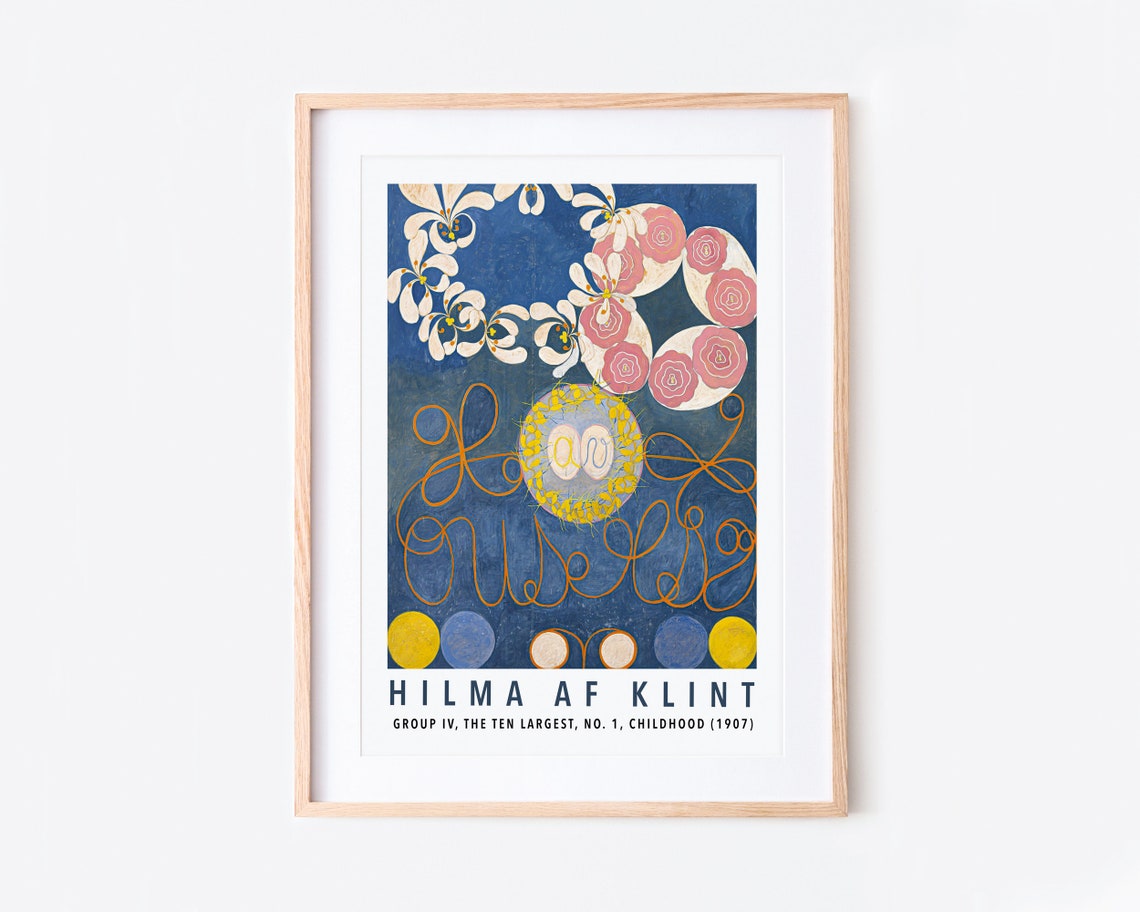 Hilma af Klint Ten Largest No 1 Childhood Vintage Abstract Art Poster