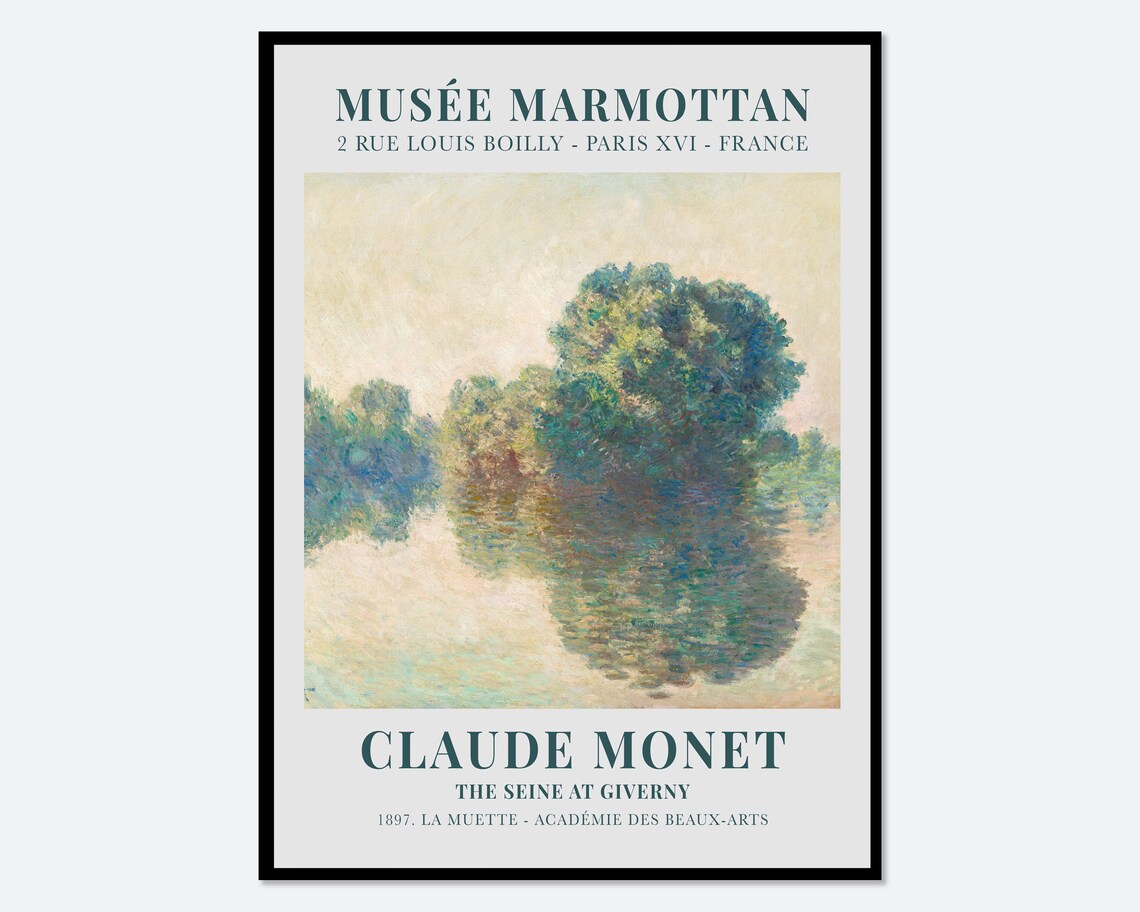 Claude Monet The Seine at Giverny 1897 Morning River Impressionist Poster