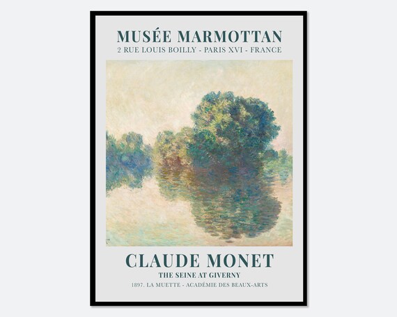 Claude Monet The Seine at Giverny 1897 Morning River Impressionist Poster