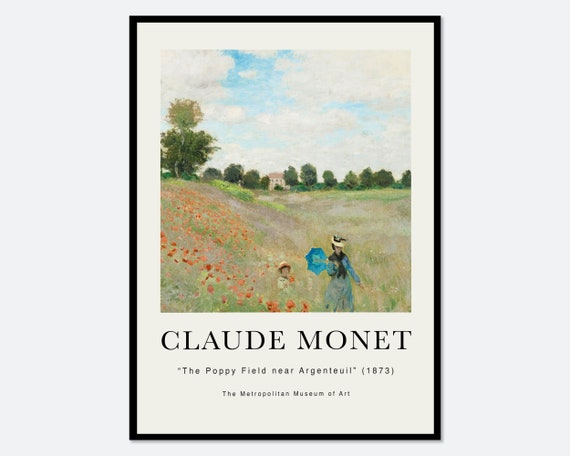Claude Monet Poppy Field Near Argenteuil Art Print