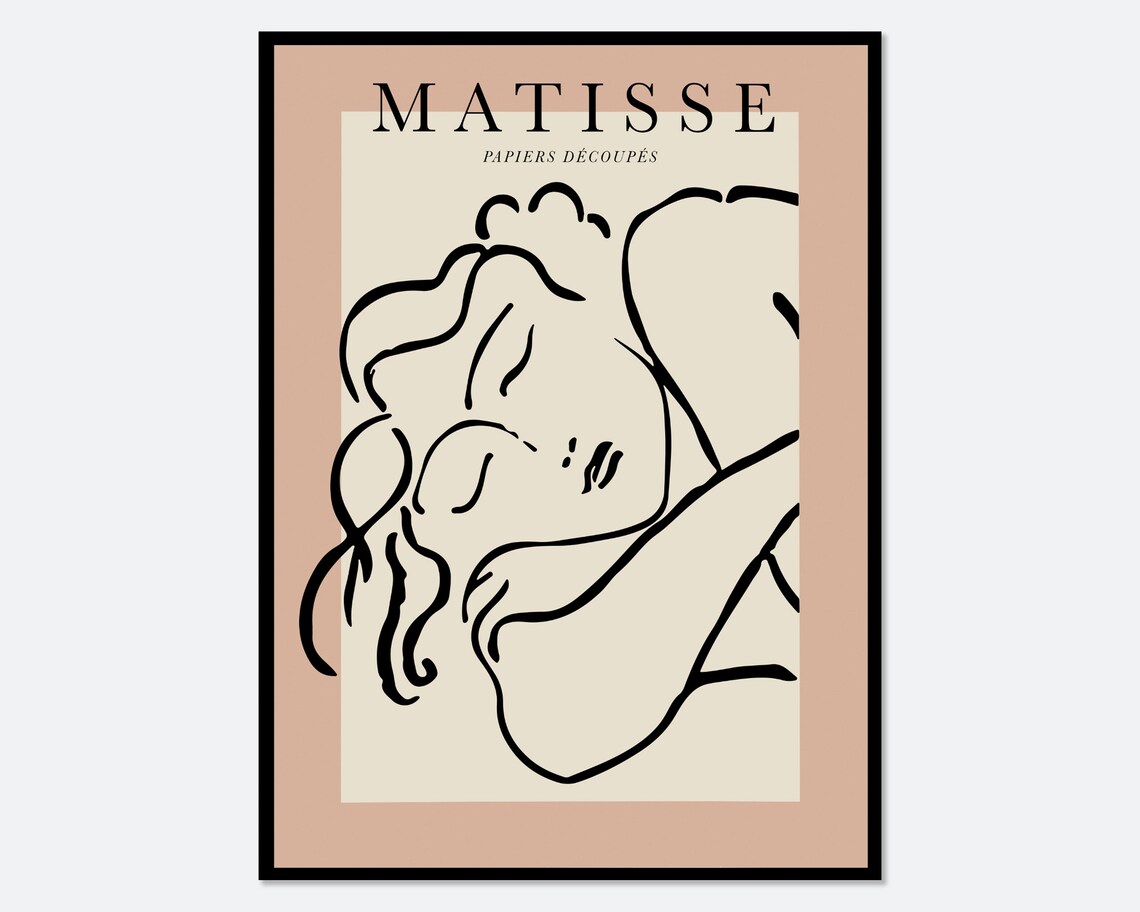 Henri Matisse Woman Line Art Vintage Art Print - Image 2