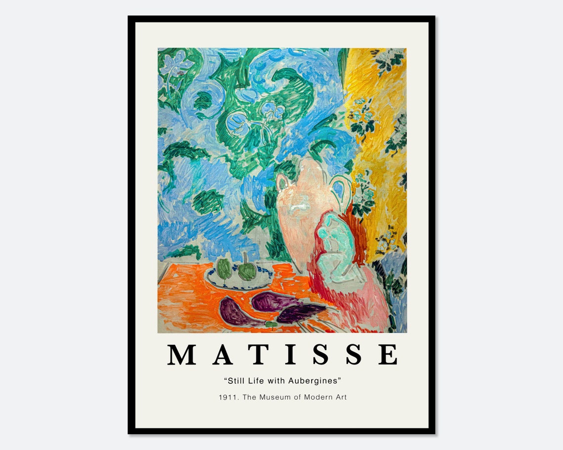 Henri Matisse Still Life with Aubergines 1911 Colorful Tabletop Poster