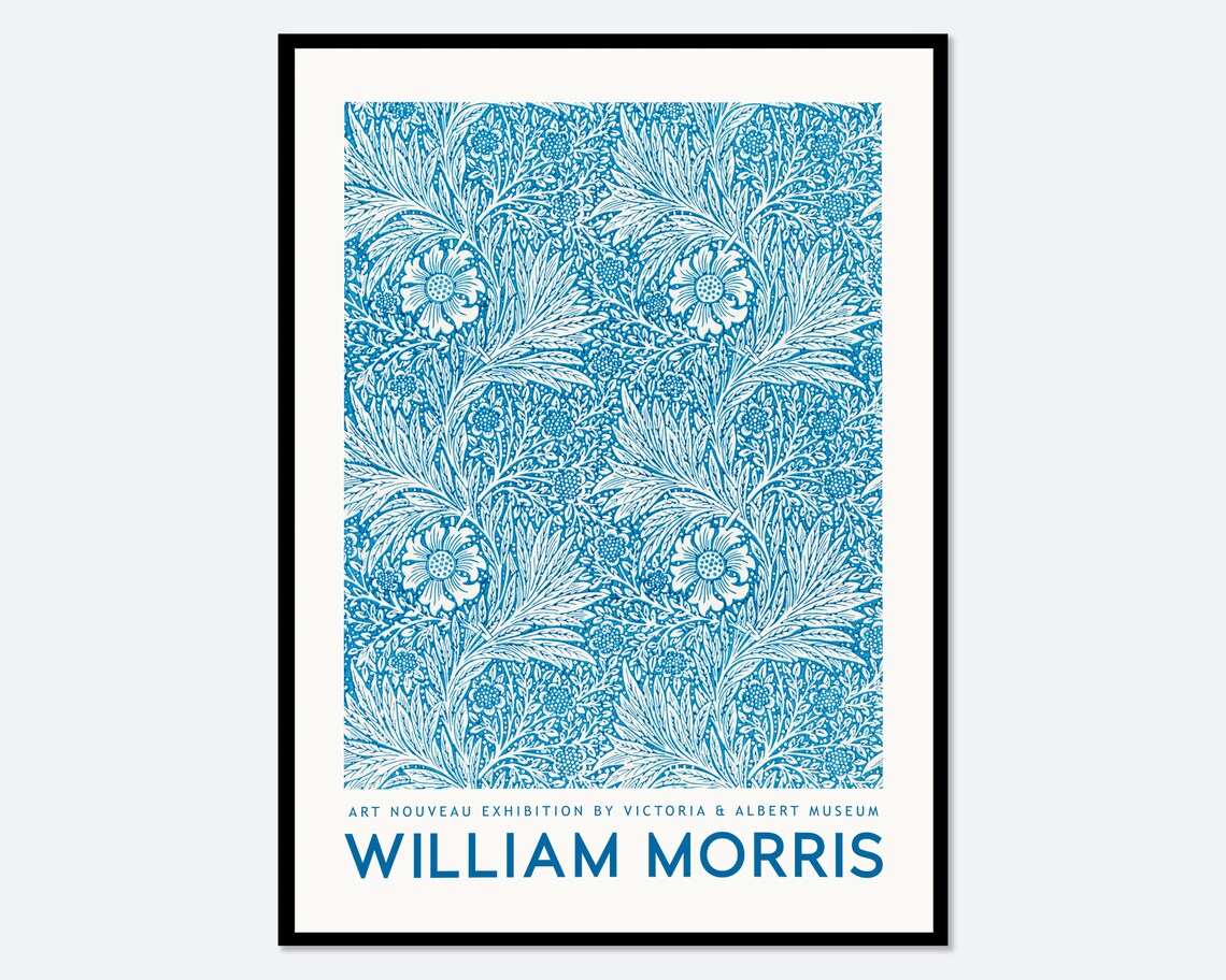 William Morris Marigold, Vintage Poster Art Print