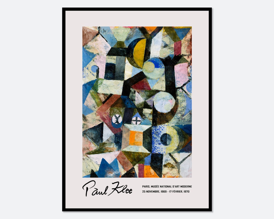 Paul Klee 1969 Paris Museum Exhibition Abstract Geometric Art Poster