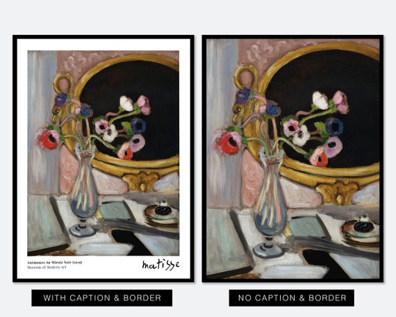 Henri Matisse Anemones Au Miroir Noir Art Print