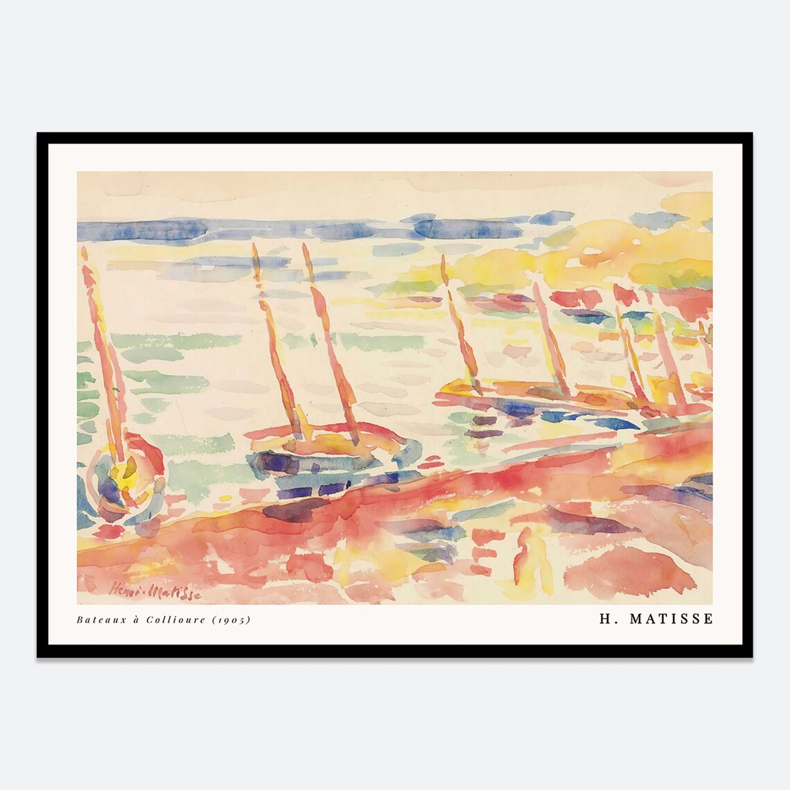 Matisse Bateaux Collioure Coastal Painting Art Print