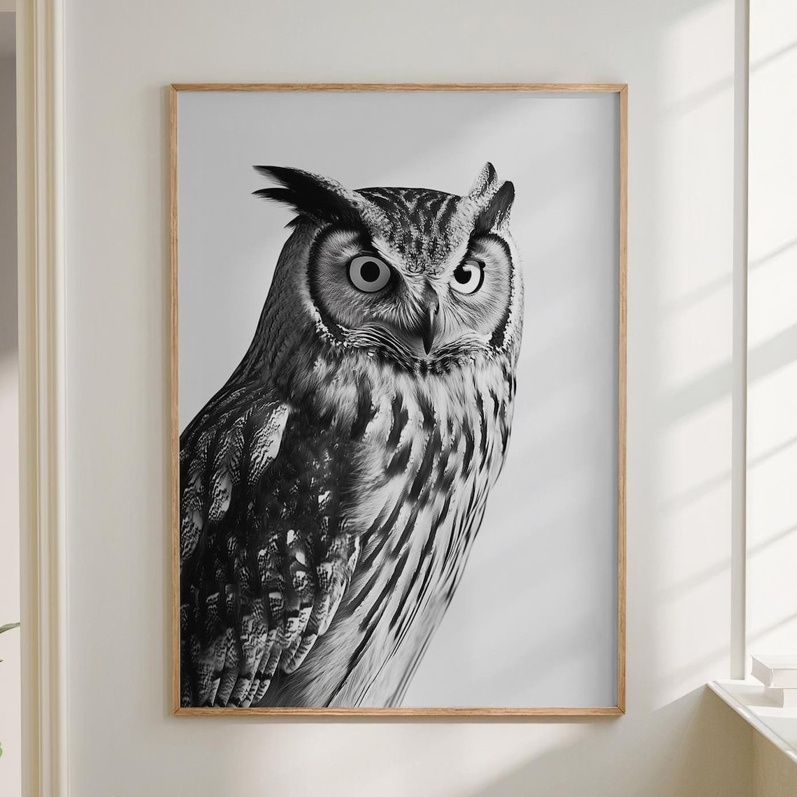 Owl Bird Fashion Magazine Inspired Poster Animal Portrait Photography Print Funny Bathroom Decor Large Wall Art 2792
