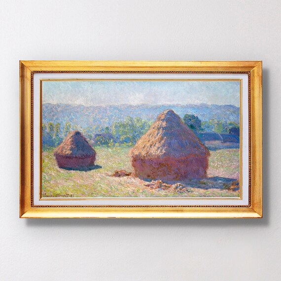 Claude Monet Haystacks at End of Summer 1891 Field Art Poster