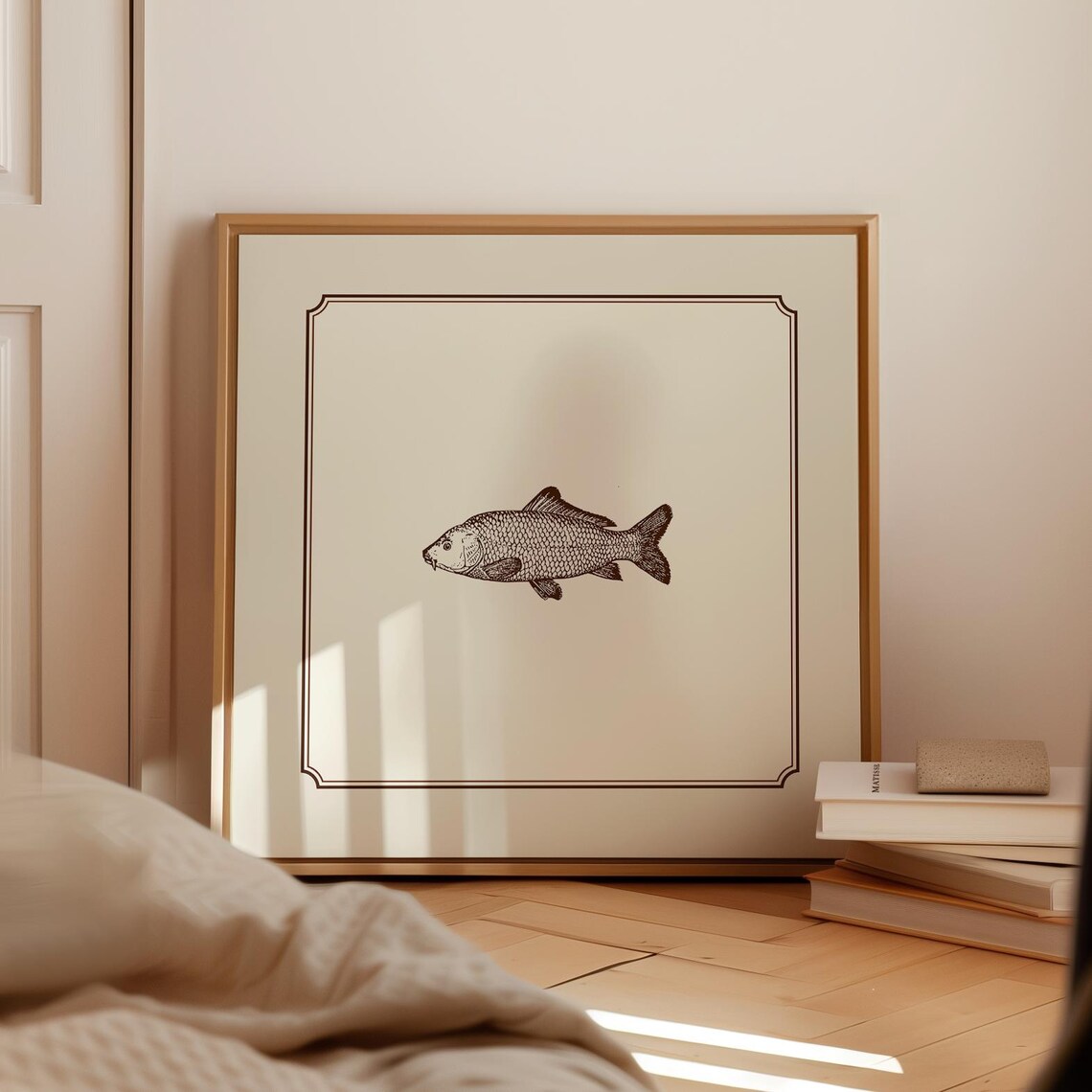 Minimal Fish Print, Cottage Nursery Decor - Image 5