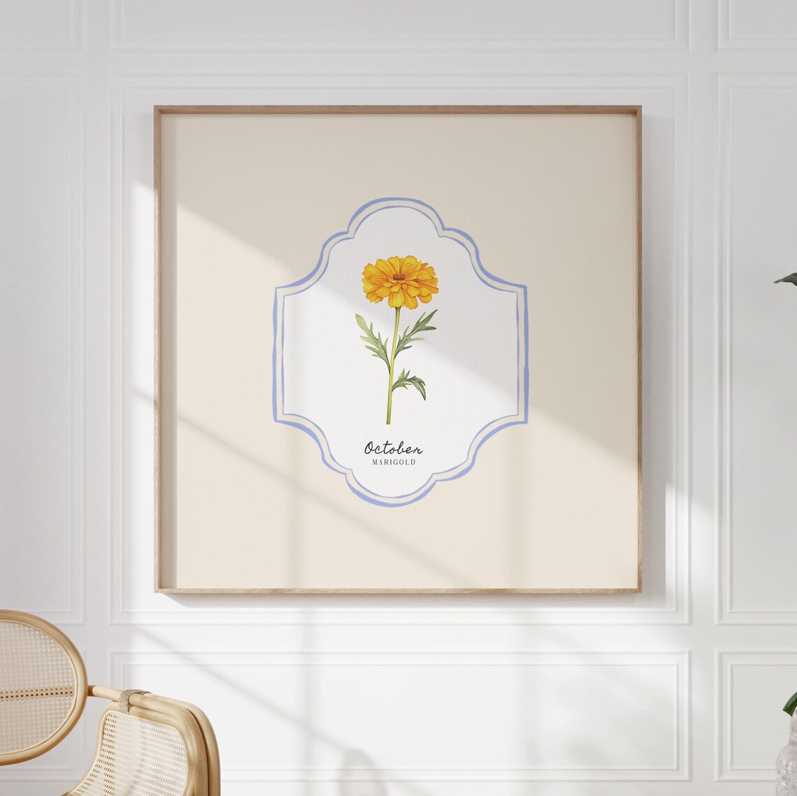 October Birth Month Flower Personalized Gift, Art Print - Image 5