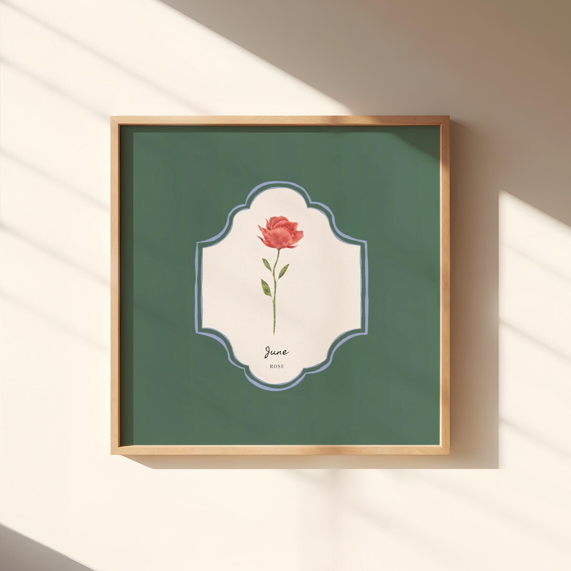 June Birth Month Flower, Personalized Gift Art Print - Image 2