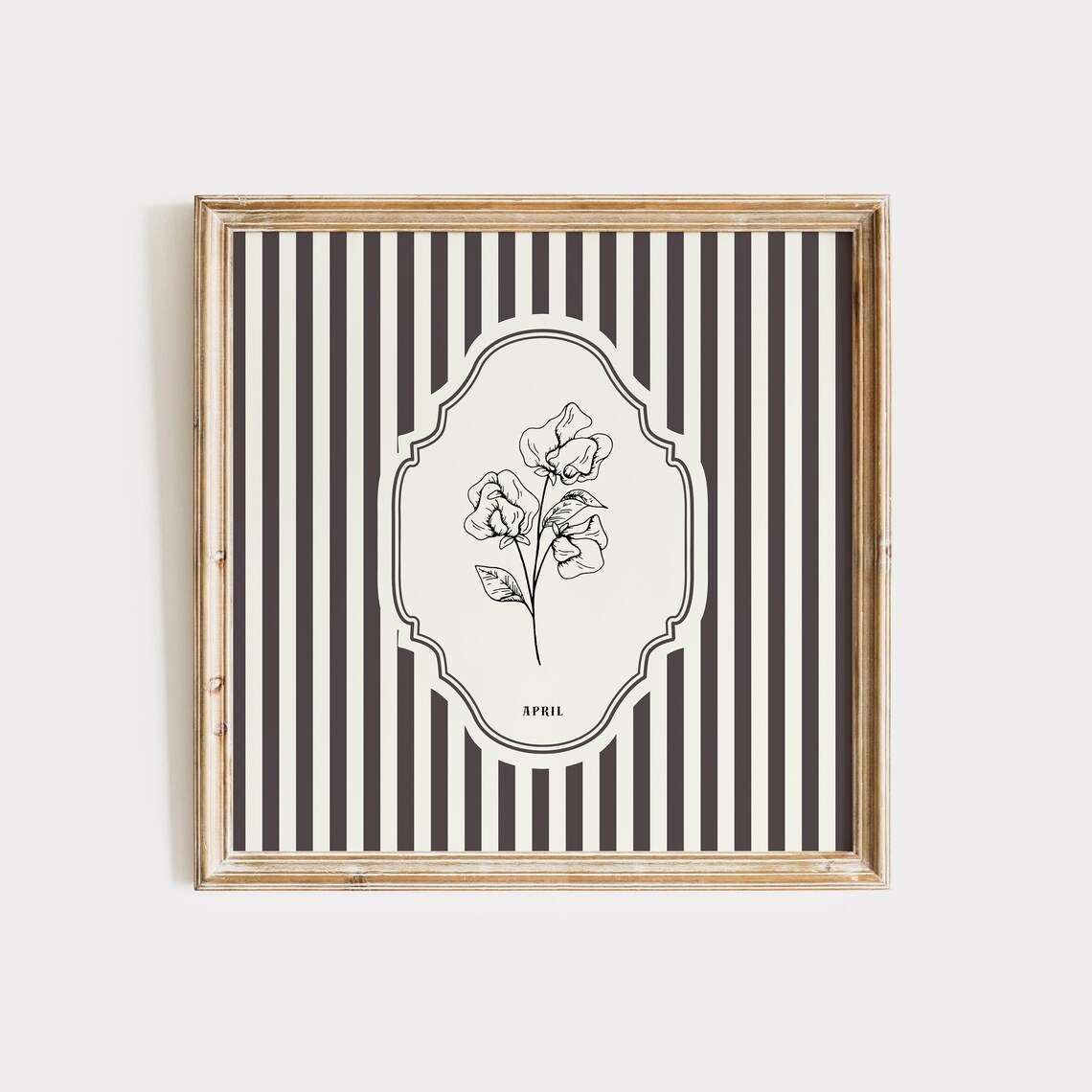 April Birth Month Flower, Personalized Gift Art Print - Image 3