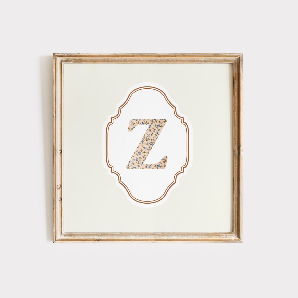 Z Square Initial Personalized Watercolor Gift - Image 3