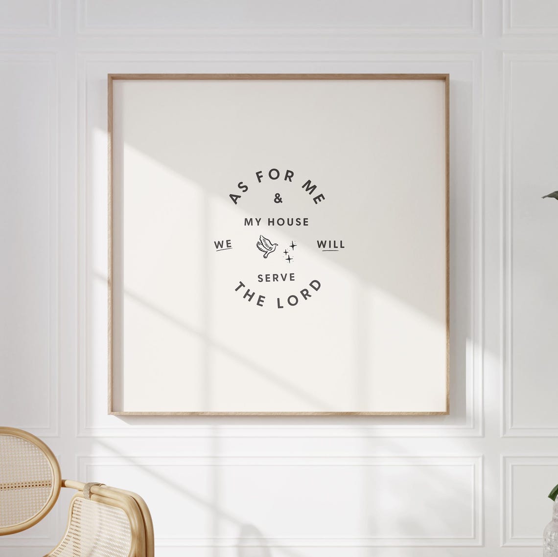 As For Me And My House We Will Serve The Lord Circle Quote Poster - Image 2