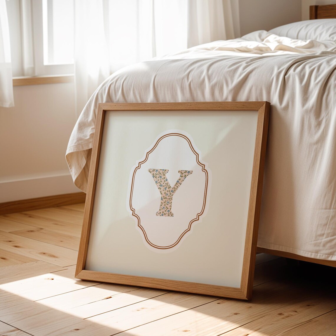 Y Square Initial, Personalized Watercolor Gift - Image 2