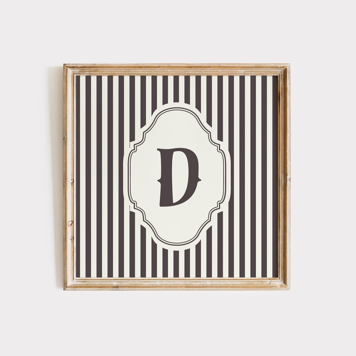 D Square Initial - Watercolor Personalized Print - Image 3