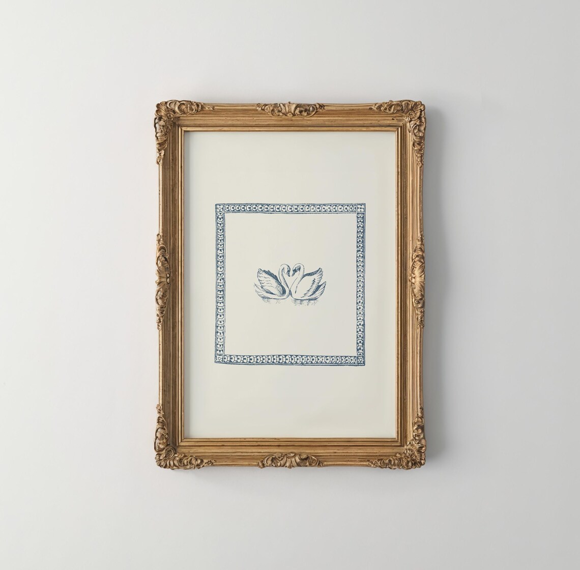 Minimal Swans Illustration, Nursery Art Print - Image 3