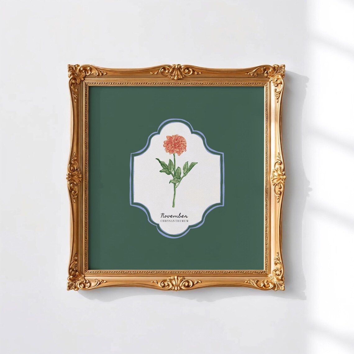 November Birth Month Flower Personalized Gift Art Print - Image 5