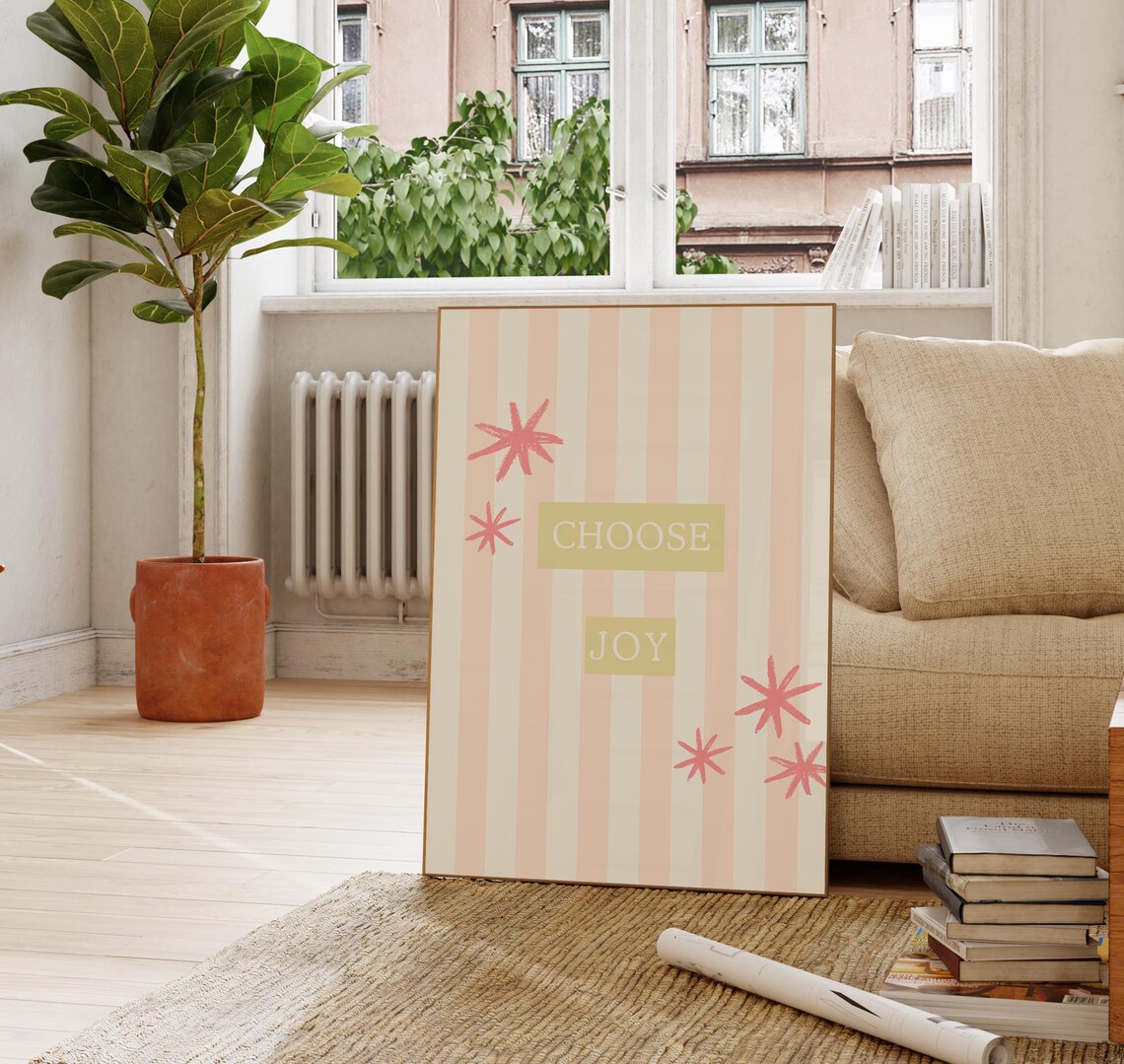 Choose Joy Illustration, Nursery Wall Art Print - Image 2