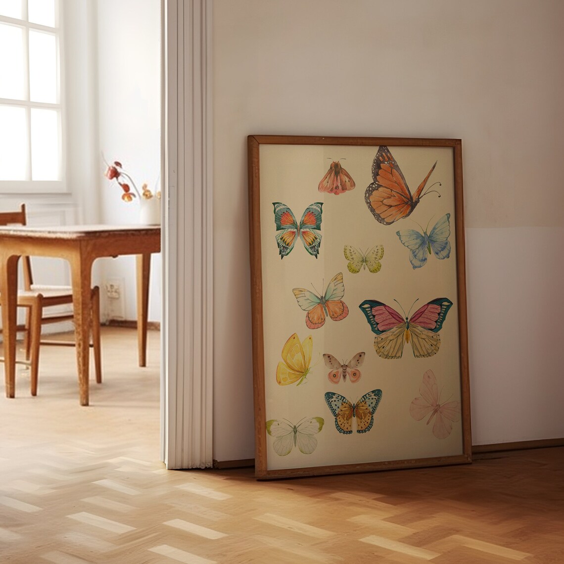 Papillion English Garden Wall Art Print