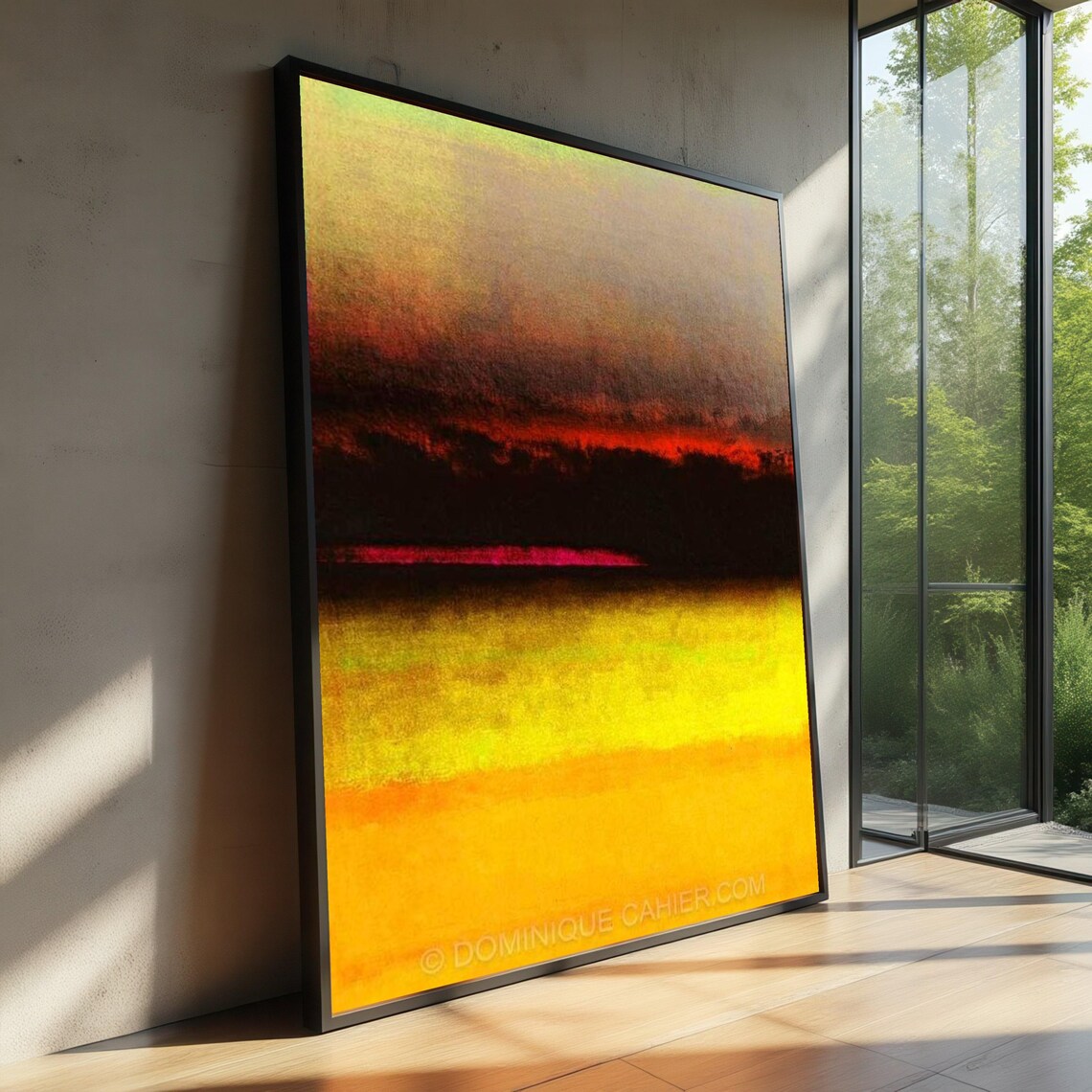 Abstract Sunset Art Print, Modern Color Field