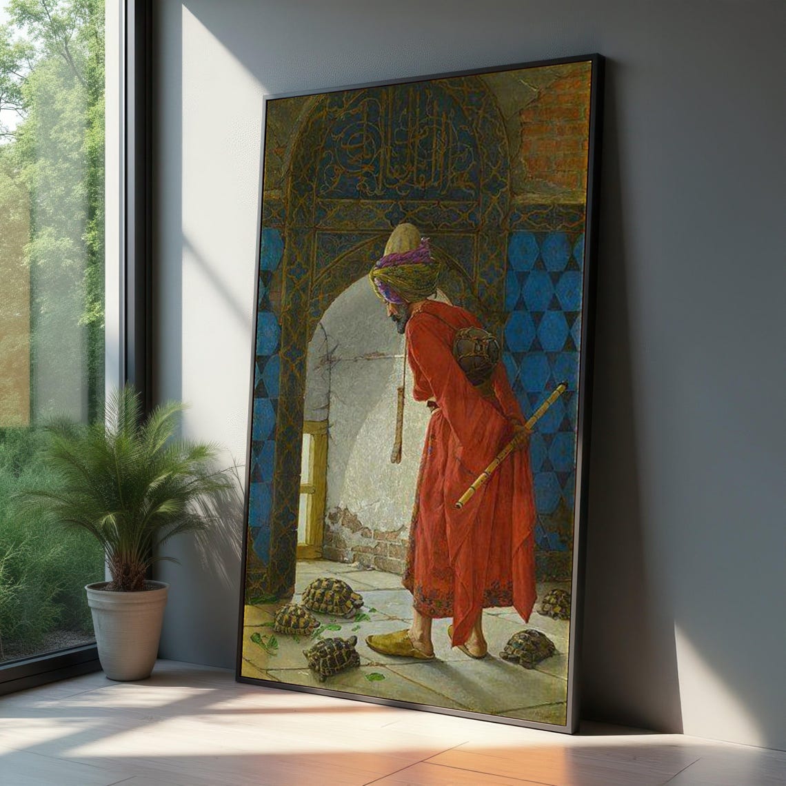 The Tortoise Trainer by Osman Hamdi Bey Orientalist Art Poster