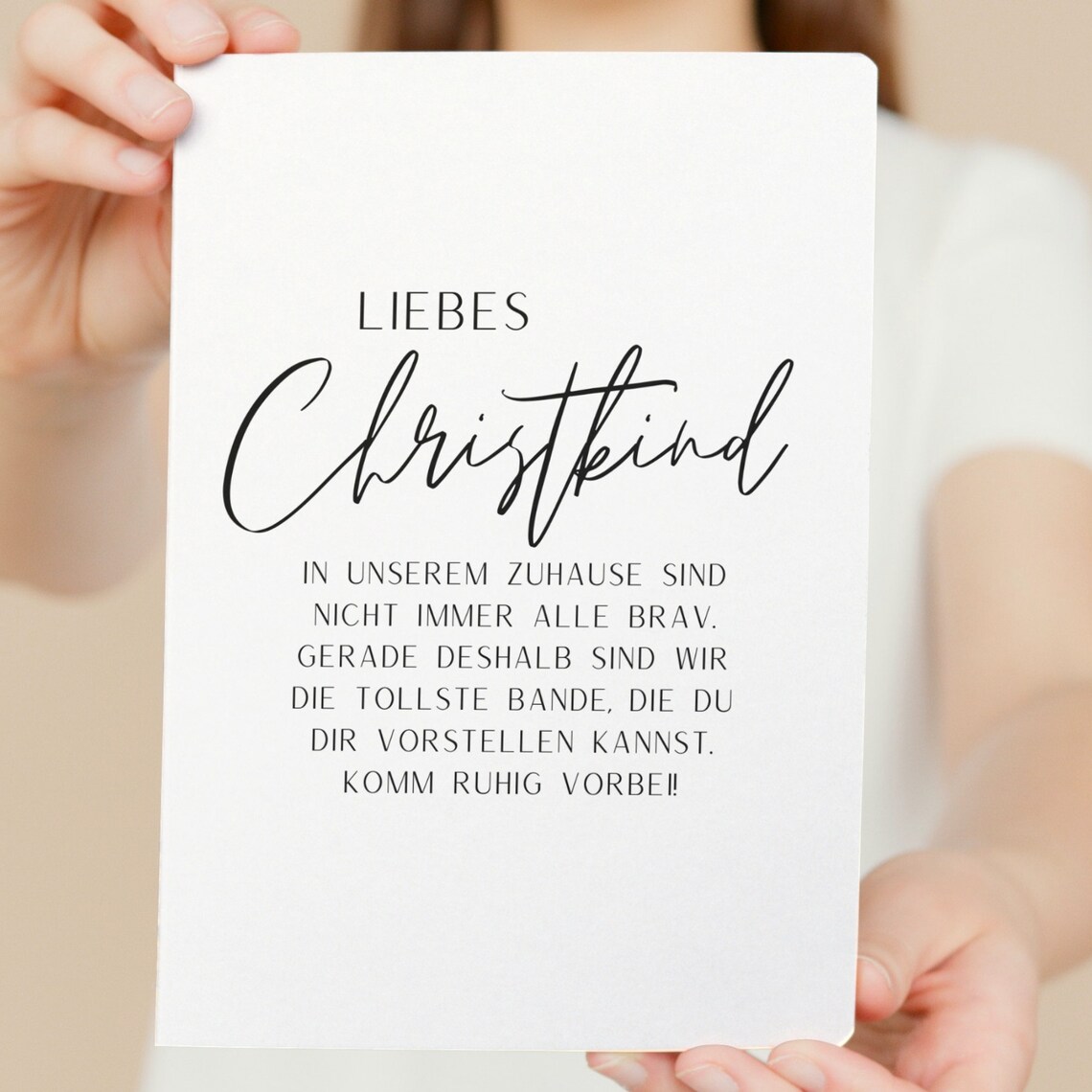 Dear Christkind Scandinavian Christmas Poster - Image 2