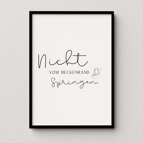 Funny WC Bathroom Typography Poster Print