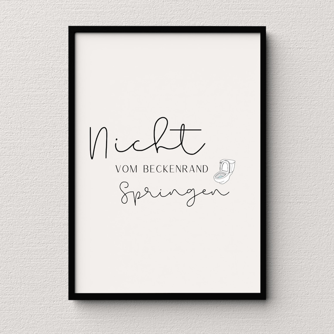 Funny WC Bathroom Typography Poster Print