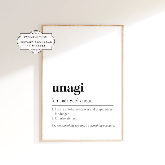 Unagi Definition Poster Friends TV Show Dictionary Quote Typography