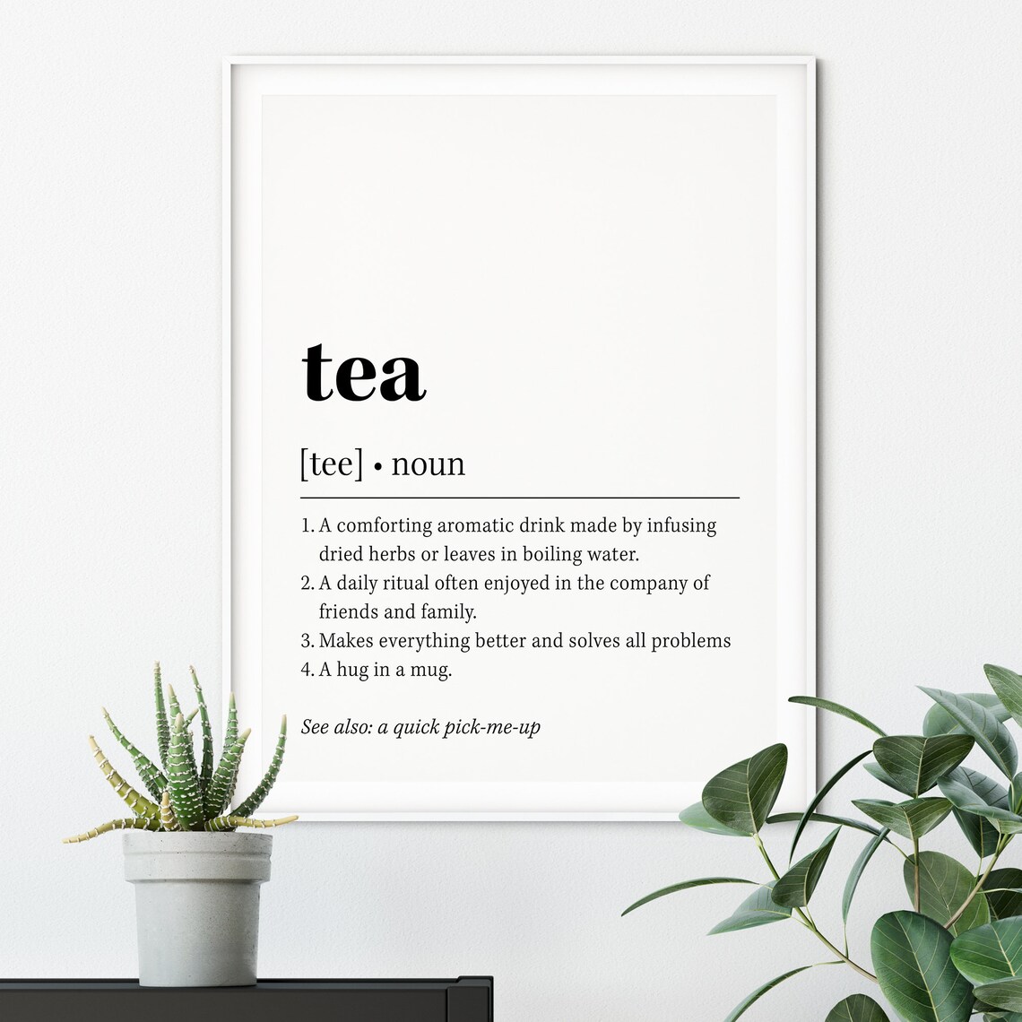 Tea Definition Quote Decor, Kitchen Sign Art Print - Image 2