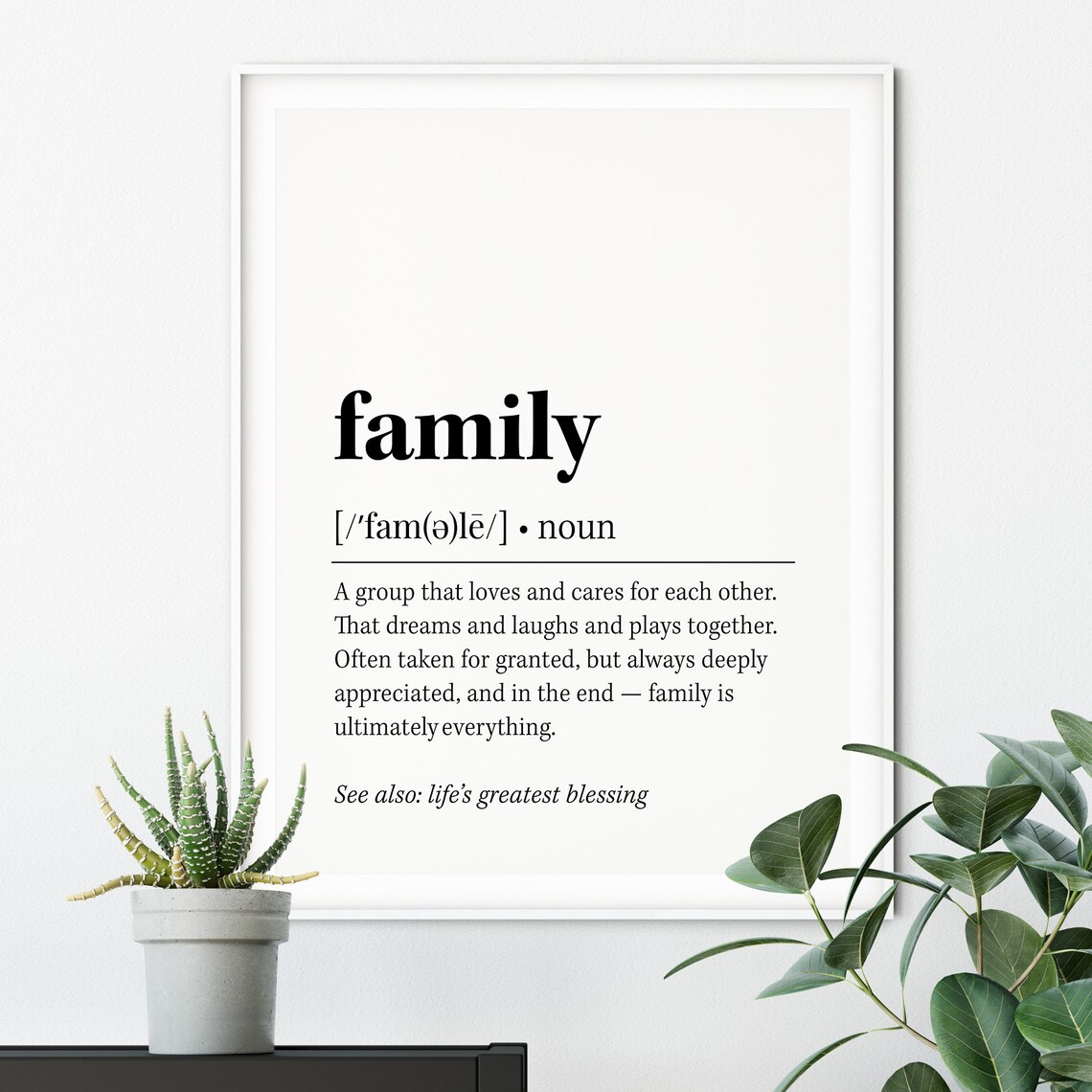Family Definition Wall Art House Warming Gift - Image 2