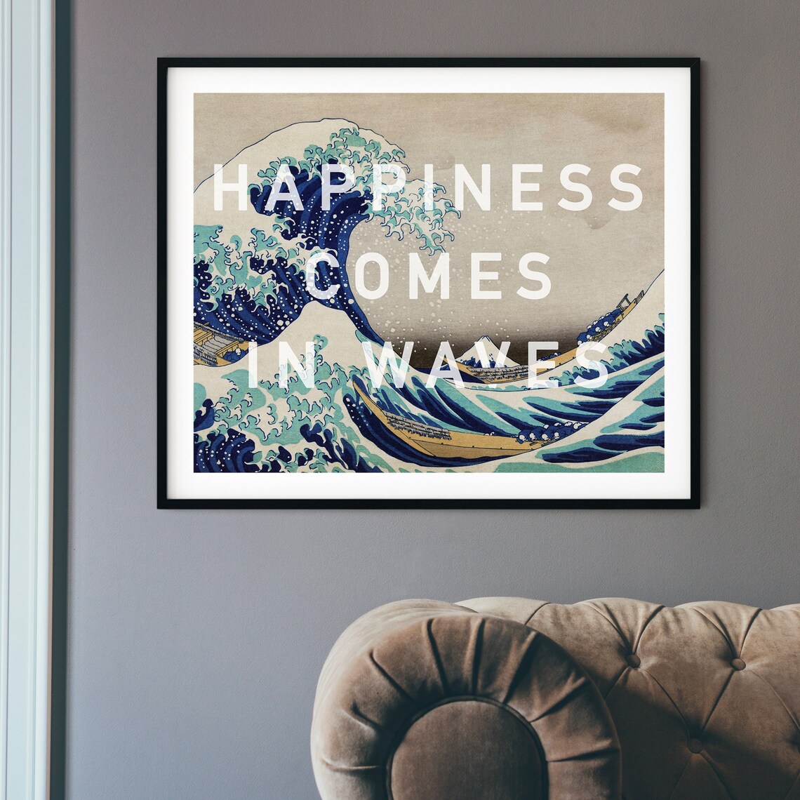 The Great Wave Off Kanagawa Vintage Quote Art Print